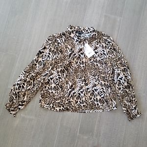 NWT Animal Print Blouse